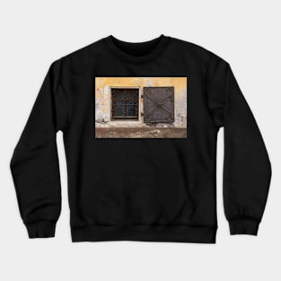 Window in Skofja Loka, Slovenia Crewneck Sweatshirt